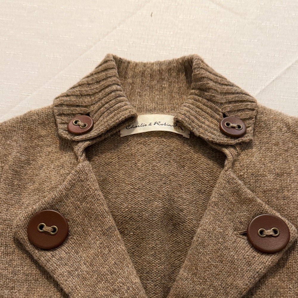 Brown Button-Up Sweater